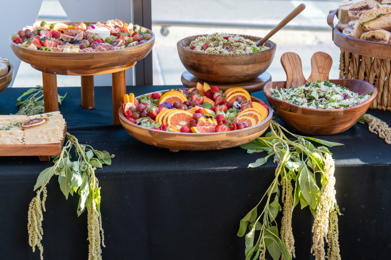 Food laid out for the reception